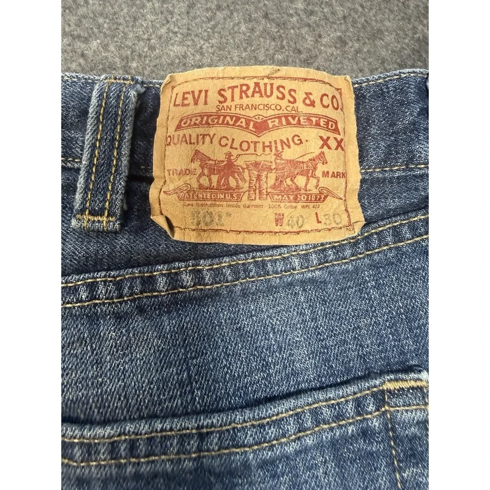 Levi's 501 Men's 40x30 Original Fit Straight Leg Button Fly Denim Blue‎ Jeans